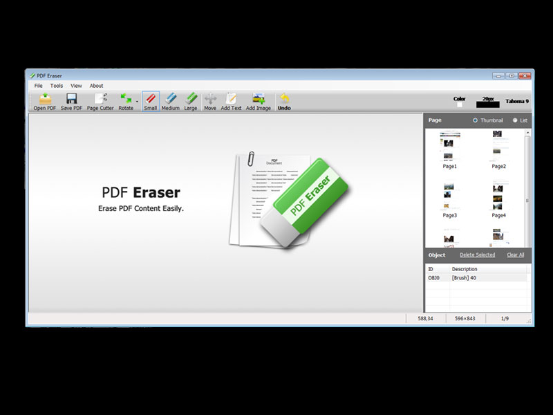 PDF Eraser Software Screenshot